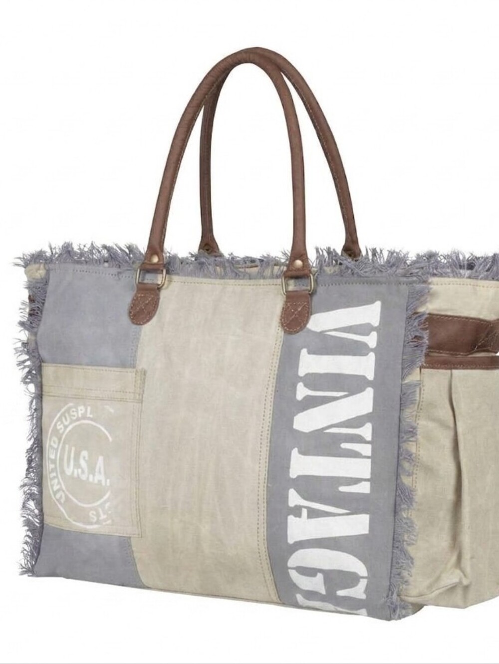 Myra Bag Chimera Canvas Weekender Tote Bag – Vintage USA Style